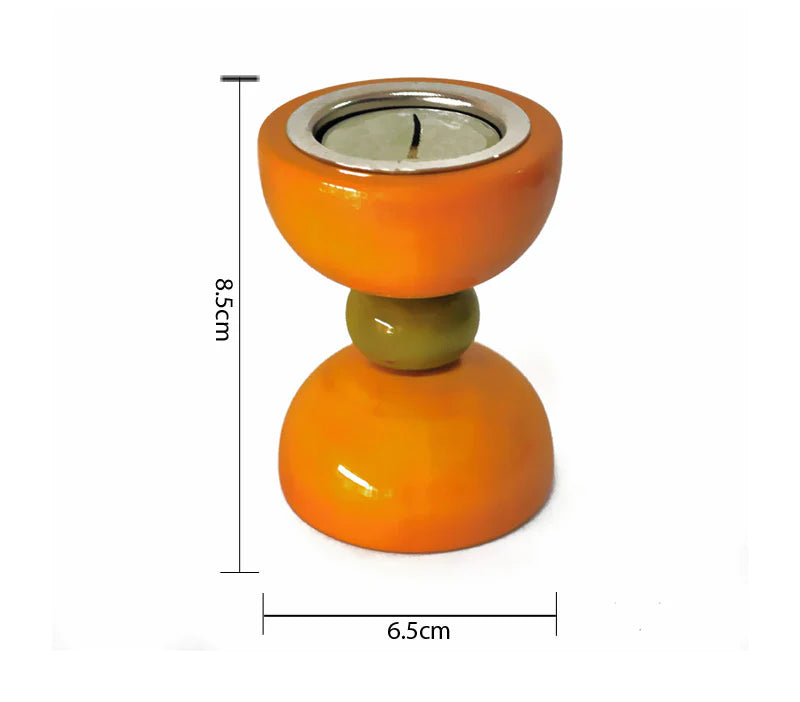 Hour glass candle Holder
