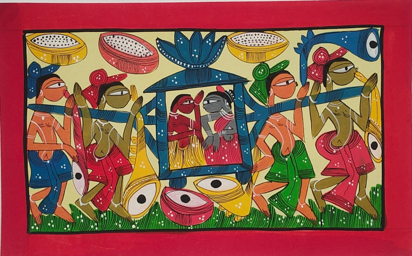 Bengal Pattachitra Bengali Wedding Ceremony (10x14 inches)