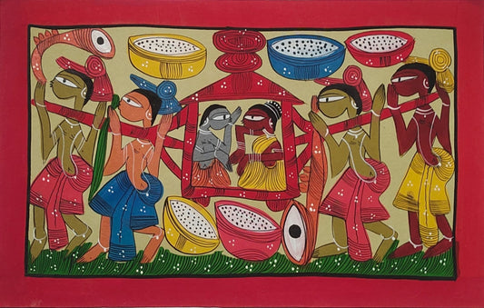 Bengal Pattachitra Bengali Wedding (10x14 inches)