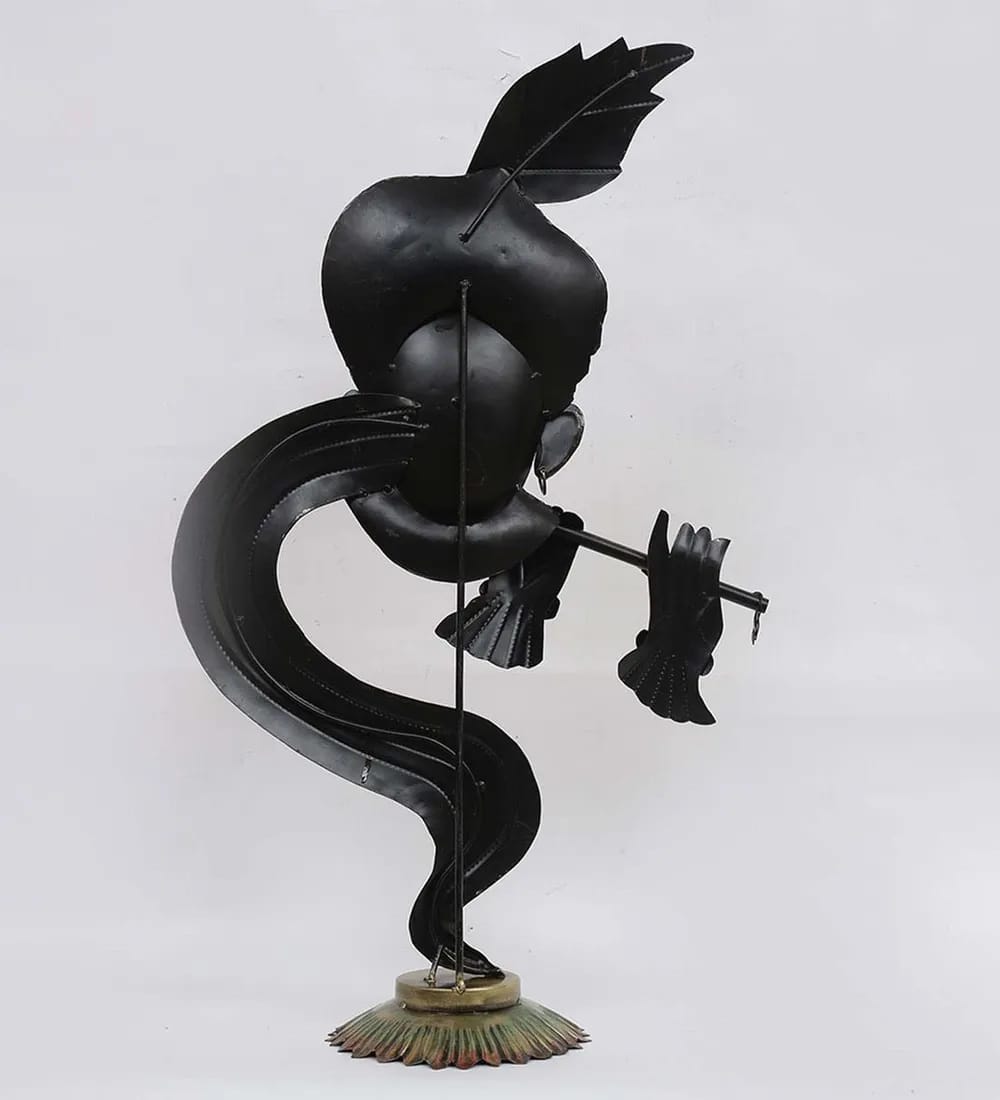 Metal Krishna Idol Show Piece