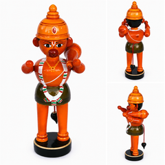 Handicraft Etikoppaka Wooden Toy Of Lord Hanuman For Decoration Purpose
