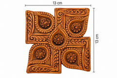 Handmade Terracotta Diwali Navaratri Diya with 5 Diya's (VIII)