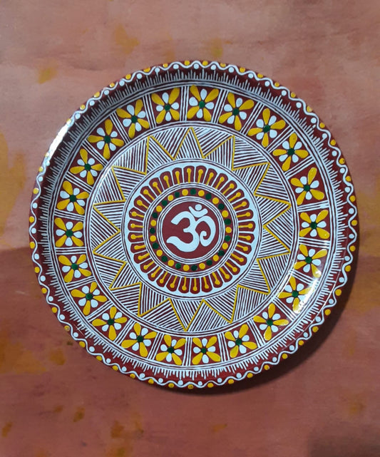 Aipan pooja Thali Om