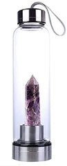 Amethyst Crystal infused Water Bottle