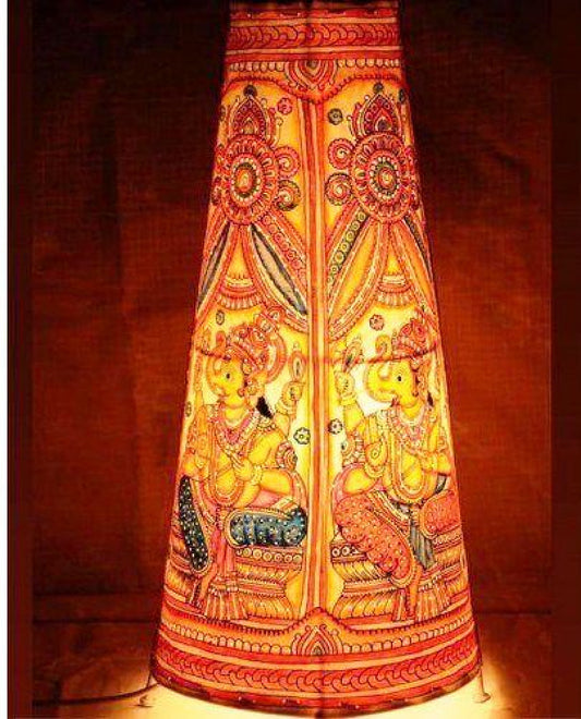 Andhra Pradesh Leather Puppetry Floor Lighting Lamp Shade