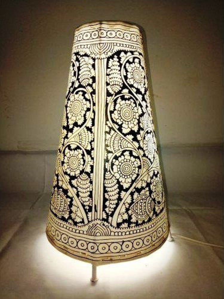 Andhra Pradesh Leather Puppetry Round Floor Lamp Shade