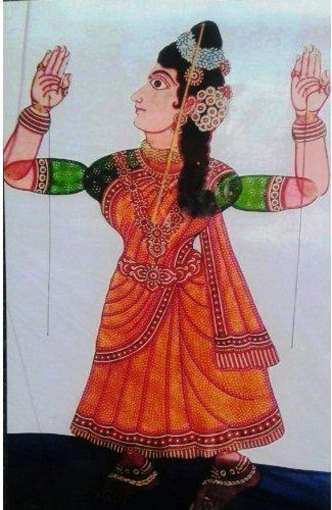 Authentic Handmade Andhra Pradesh Leather Puppetry Toy Of Sitaji Special Ramayana Character