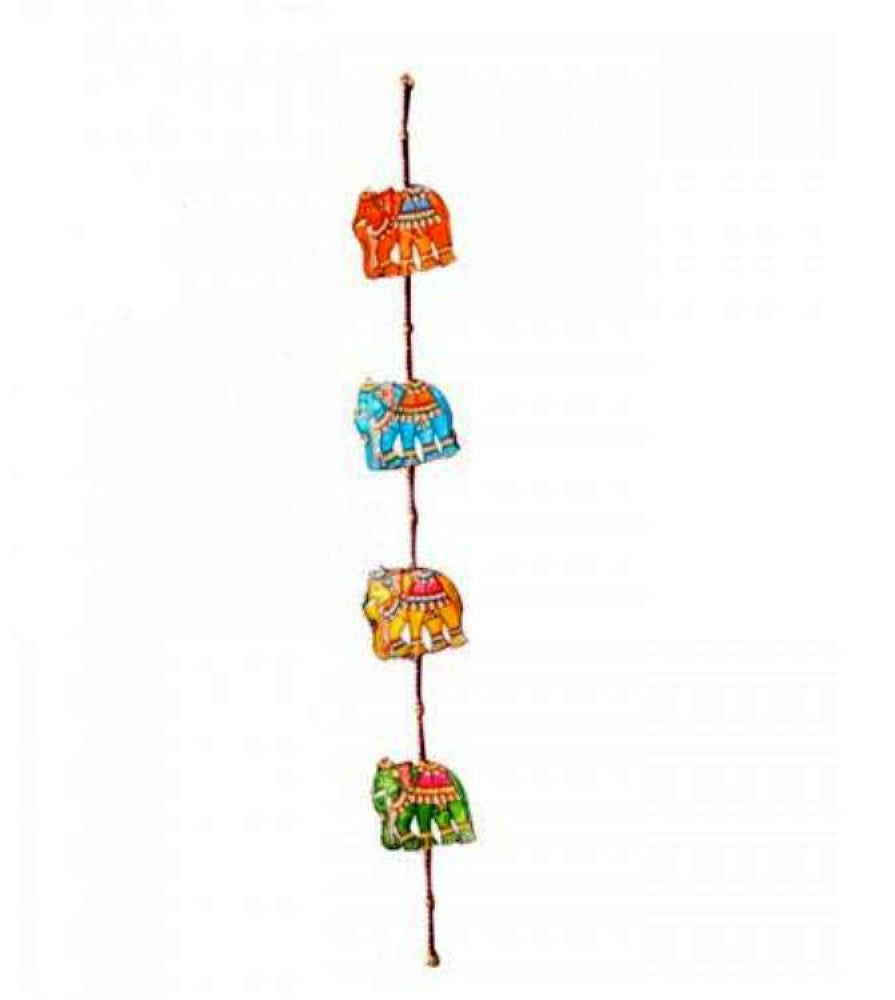 Traditional Handmade Andhra Pradesh Leather Puppetry Toy Of Wall Hanging Elephant Design For Decoration Purpose