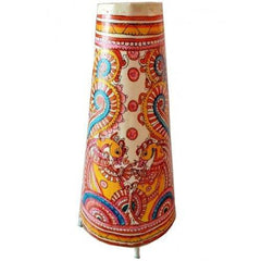 Andhra Pradesh Leather Puppetry Peacock Hand-Etched Decorative Showpiece Lamp