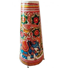 Andhra Pradesh Leather Puppetry Floral Elephant Decorative Showpiece Lamp