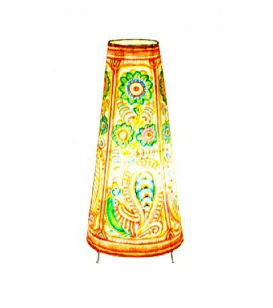 Leather Puppetry Handpanited Floor Lampshade Showpiece