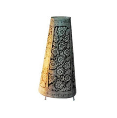Leather Puppetry Handpanited Floor Black Lampshade
