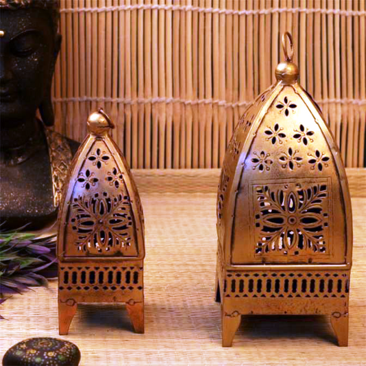 Antique Minar Lantern Set Of 2
