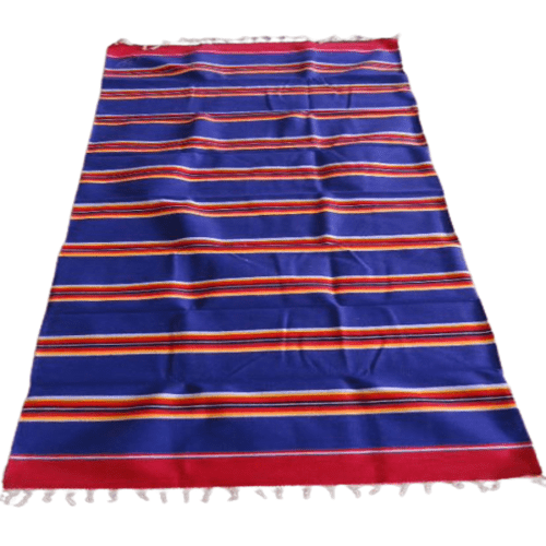 Authentic Bhavani Jamakkalam Blue Patterned