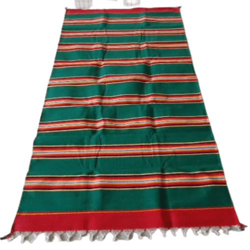 Authentic Bhavani Jamakkalam Green Patterned