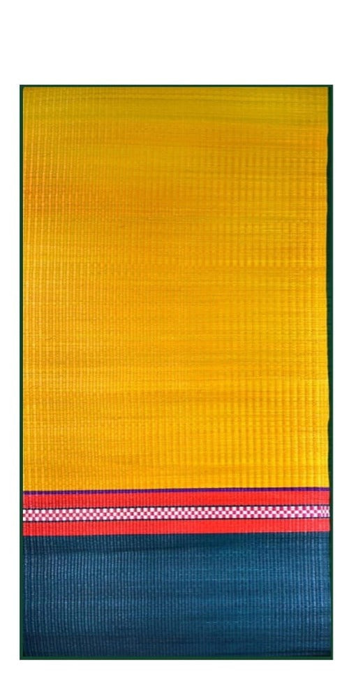 Authentic Pattamadai Pai Golden Yellow and Red Patterned with Matisse bottom