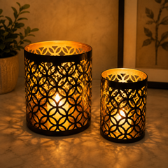 Moradabad Metal Craft - cylindrical Candle light diffuser