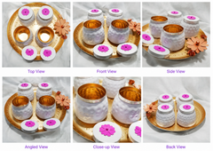 Beautiful Tray With 4 Jar (Iron Made)