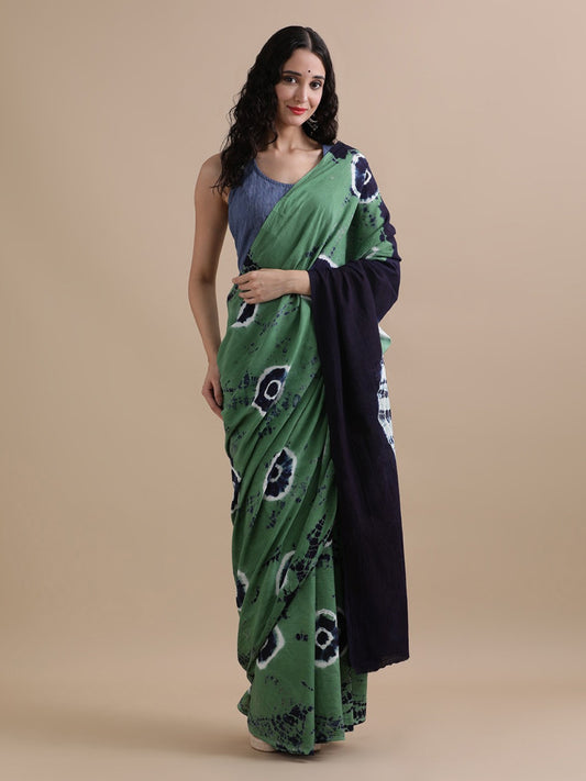 Bagru Block Print Cotton mulmul Saree Style 109