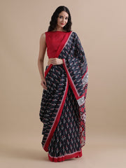 Bagru Block Print Cotton mulmul Saree Style 114