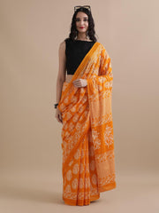 Bagru Block Print Cotton mulmul Saree Style 144