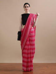 Bagru Block Print Cotton mulmul Saree Style 146