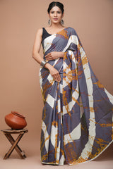 Bagru Block Print Cotton mulmul Sarees Style 67