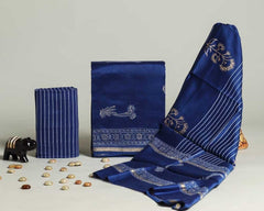 Bagru Hand Block Chanderi Silk Dress material Style 64