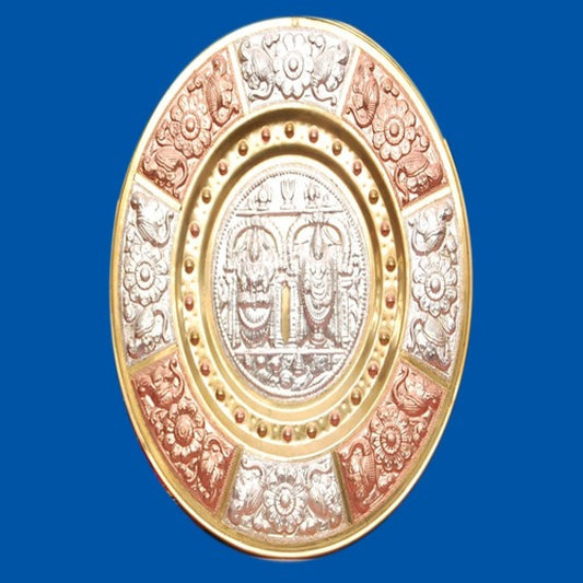 Balaji Padmavathi Ammaiyar Thanjavur Art Plate - 10 Inches