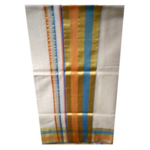 Traditional Balaramapuram Cotton Saree with Multicolor Border Line for Women