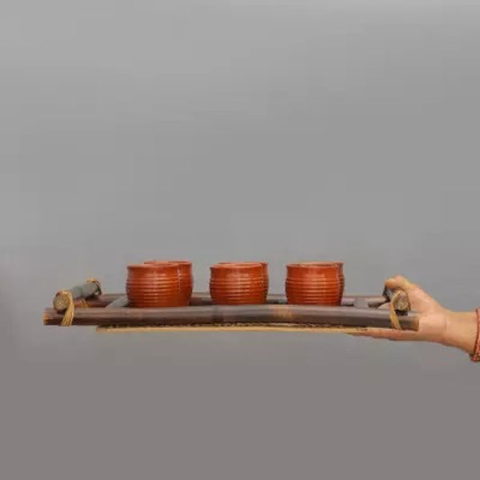 Bamboo Serving Tray with handles