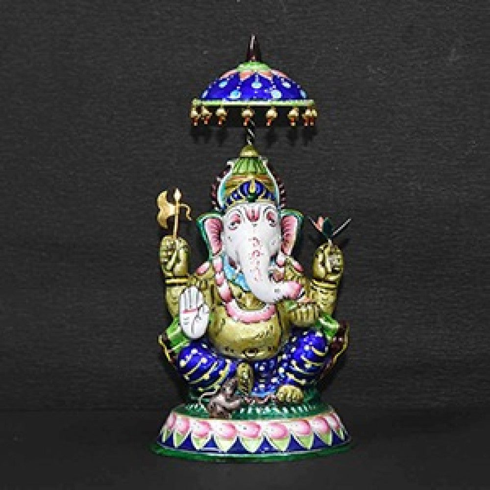 Banaras Gulabi Meenakari Craft Shree Ganesha