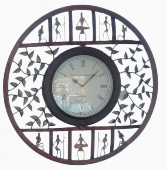 Bastar Art Wall Hanging Clock