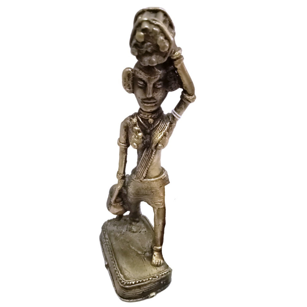 Bastar Male Metal Tribe Carrying Wooden Logs on his Head