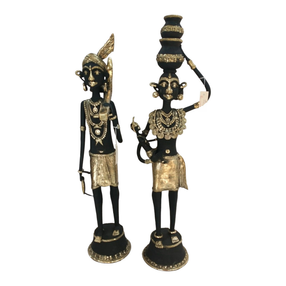 Bastar Metal Craft Pair Of Tribal People 1