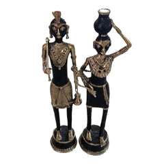 Bastar Metal Craft Pair Of Tribal People Style 4