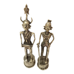 Bastar Metal Craft Pair Of Tribal People Style 6