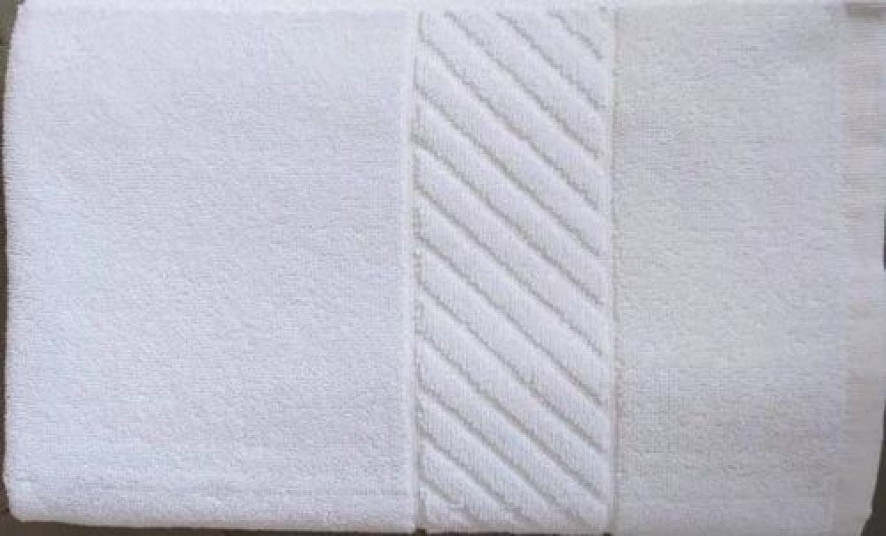 Bath Towel with Cross Line Border