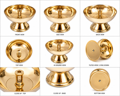 Beautiful Golden Brass Payali Jyoti set of 2 (Style 3 )