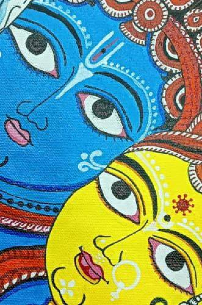 Beautiful Art Radha Krishna Nayan
