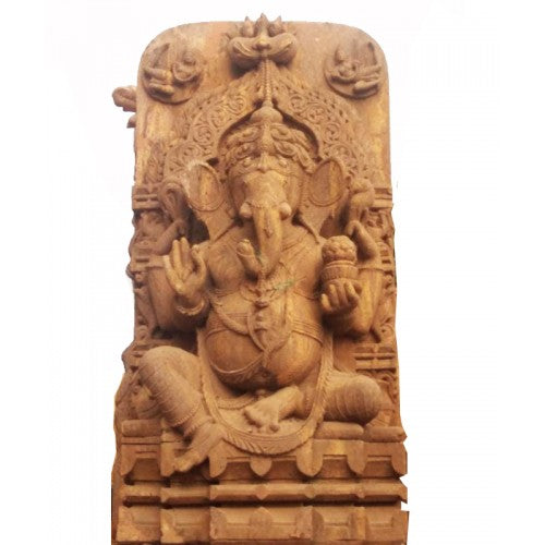 Beautiful Artwork Of Konark Stone Carving Lord Ganesh Statue Sitting Position