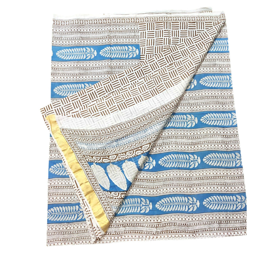 Beautiful Bagh Hand Block Print Floral Design Suit Materials Style11