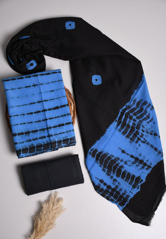 Beautiful Bagru Hand Block Printed Cotton Suit Material With Cotton Dupatta Style 16 - Gi Heritage