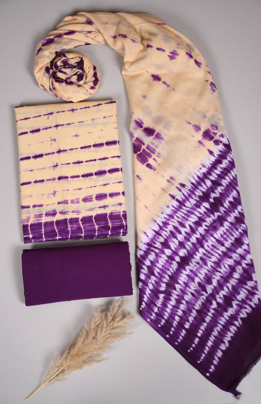 Beautiful Bagru Hand Block Printed Cotton Suit Material With Cotton Dupatta Style 41