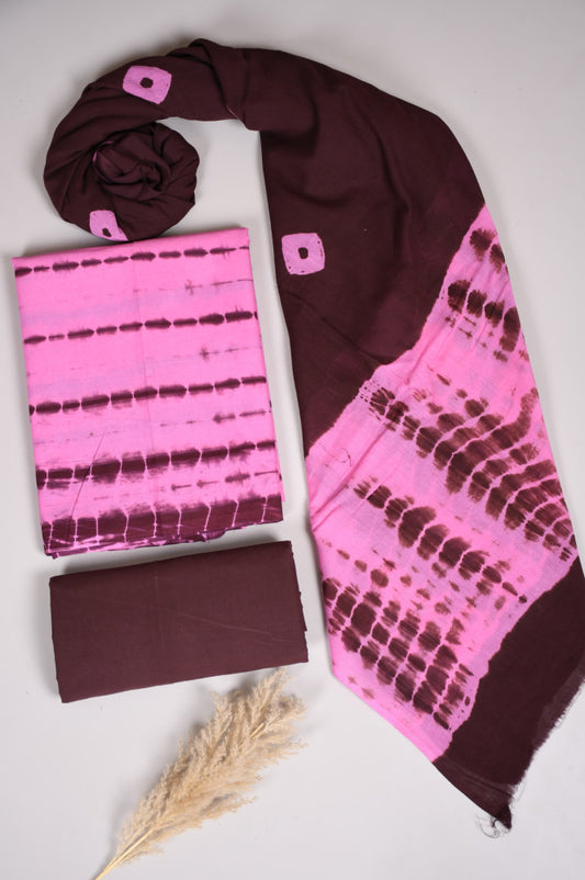 Beautiful Bagru Hand Block Printed Cotton Suit Material With Cotton Dupatta Style 44