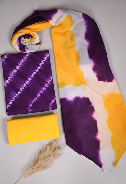 Beautiful Bagru Hand Block Printed Cotton Suit Material With Cotton Dupatta Style 52