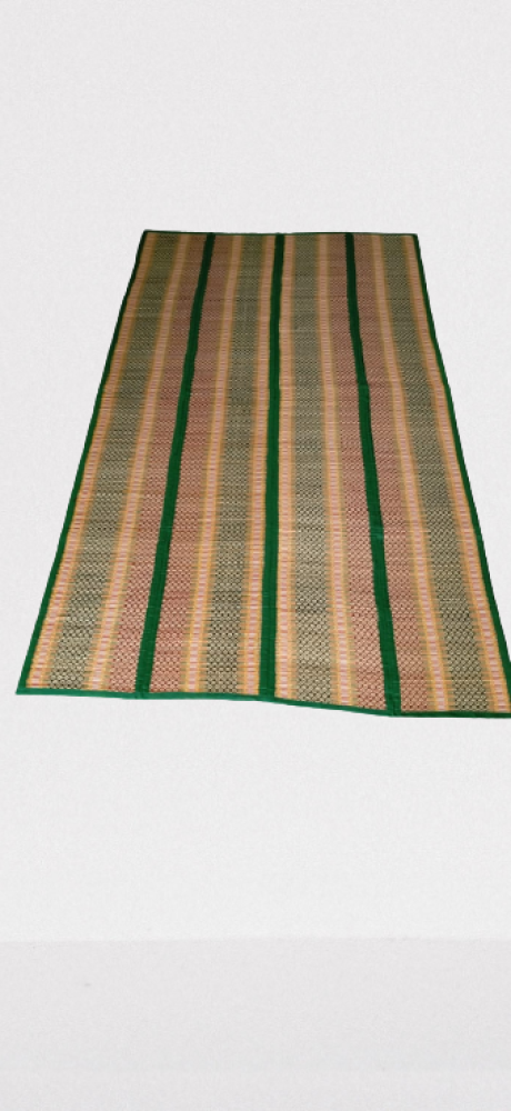 Beautiful Beige & Green Madur Kathi Mat