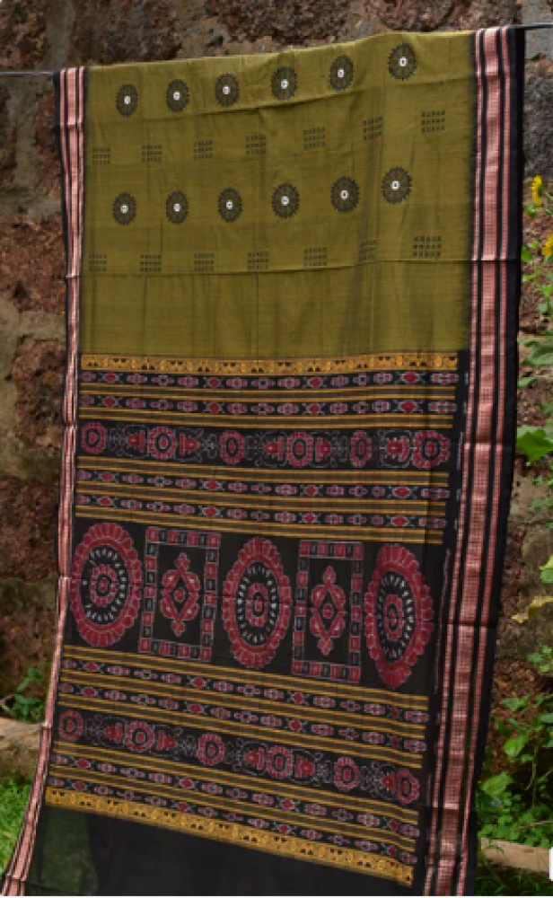 Beautiful Black & Green Saree