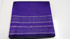 Beautiful Blue And Gree Champa Silk Saree