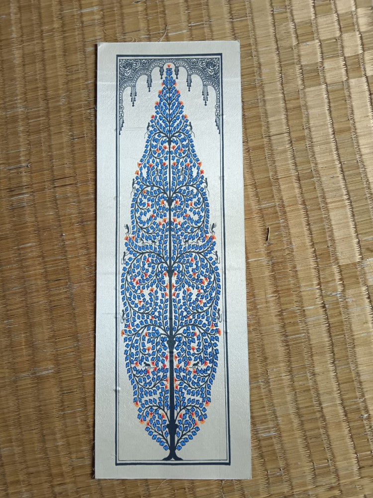 Beautiful Blue Tree Odisha Pattachitra